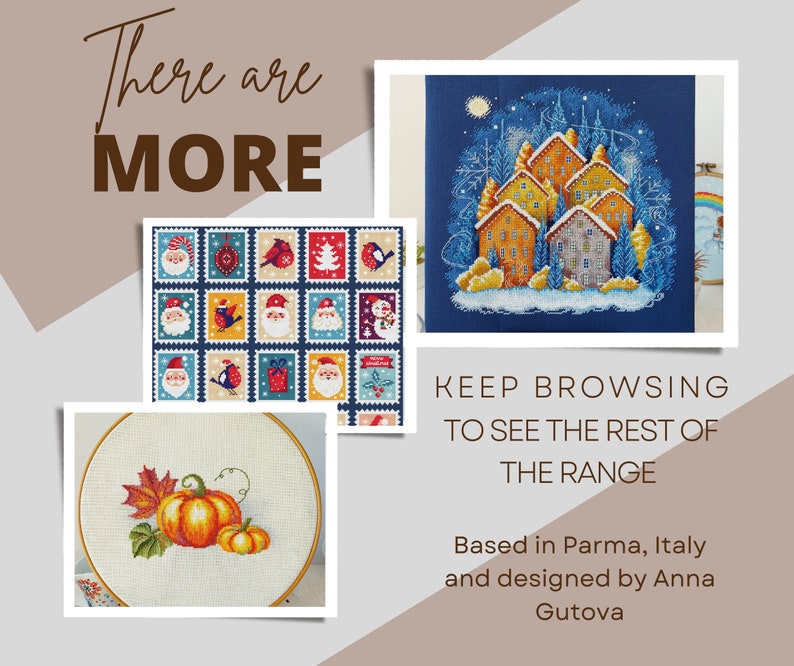 Set of 3 Halloween Black Cat Cross Stitch Ornaments Pattern PDF