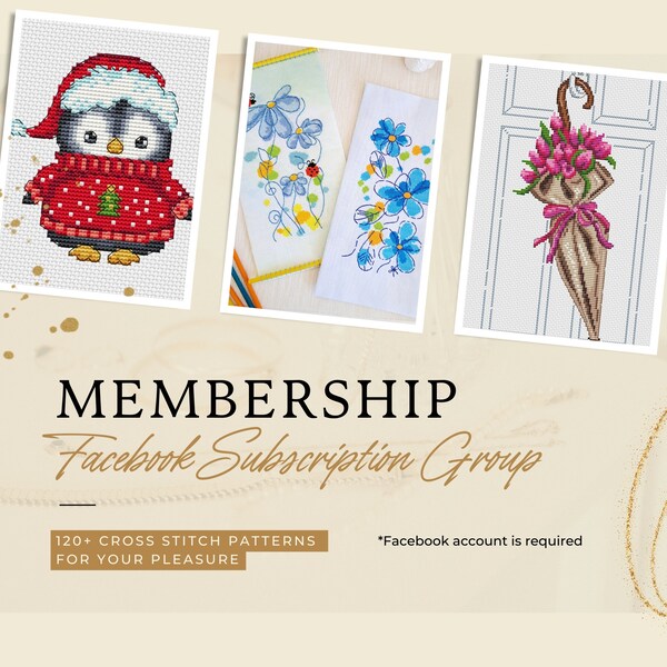 Artmishka Membership - One year access to 120+ cross stitch patterns in Facebook group