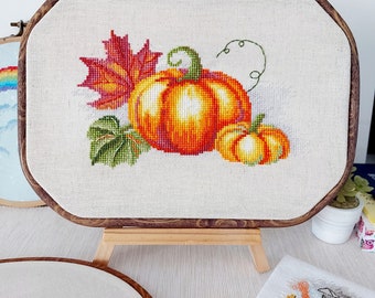 Awesocrafts Kit per punto croce, motivo autunnale, facile da cucire, kit per ricamo a punto croce, kit per ricamo (autunno