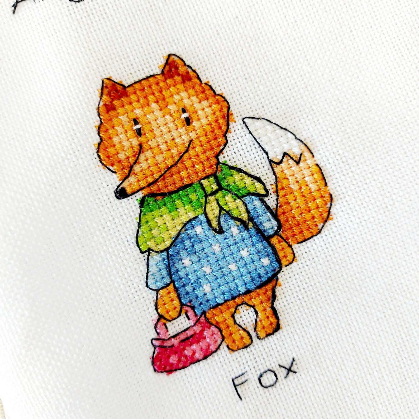 fox-cross-stitch-pattern-cross-stitch-pdf-pattern-diy-etsy