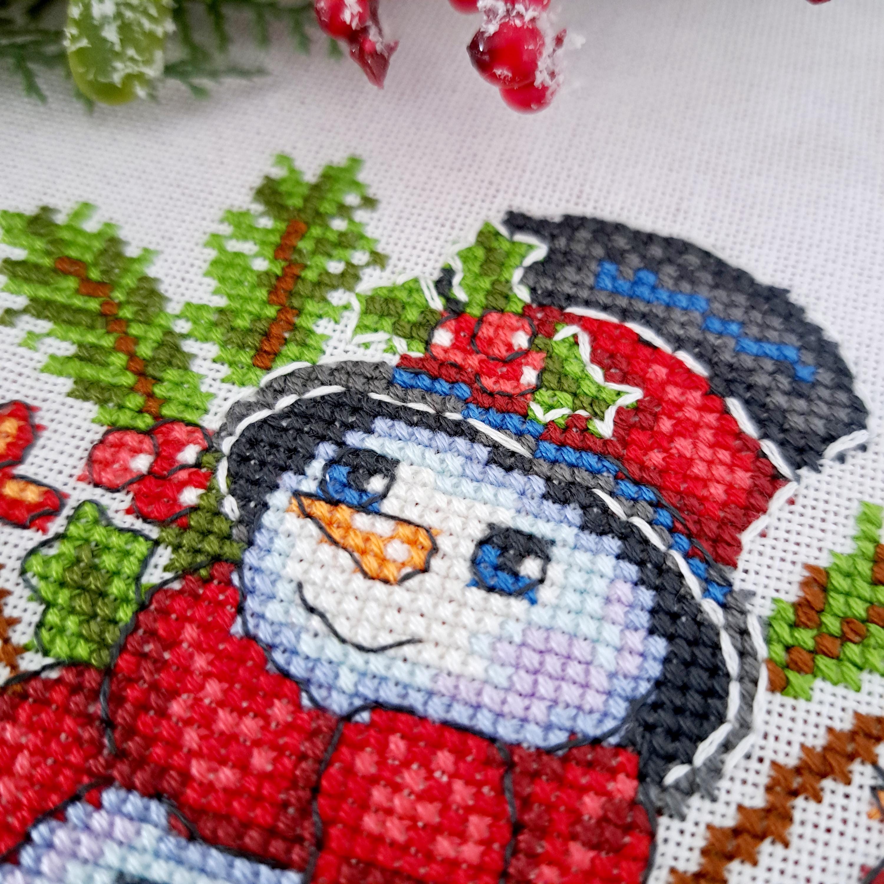 Snowman Ornament Cross Stitch Pattern - Christmas - Christmas Tree ...