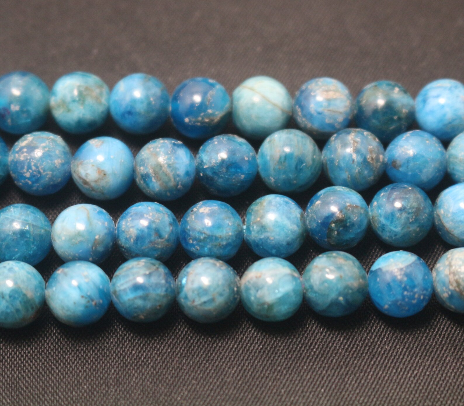 Natural Blue Apatite beads Blue Apatite Smooth Round Beads | Etsy