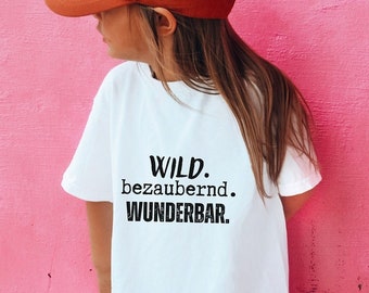 Persönliches Tshirt für Kinder T-Shirt Mädchen Geschenkidee Tochter Geschenkidee Sohn Geburtstagsgeschenk Enkel Schulkind Geschenk Boho Kids