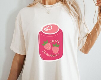 Strawberry Juice Shirt Strawberry TShirt Botanical Shirt Fruit Hoodie Strawberry Festival Shirt Fruit Lover Shirt Farm Fruits Shirt