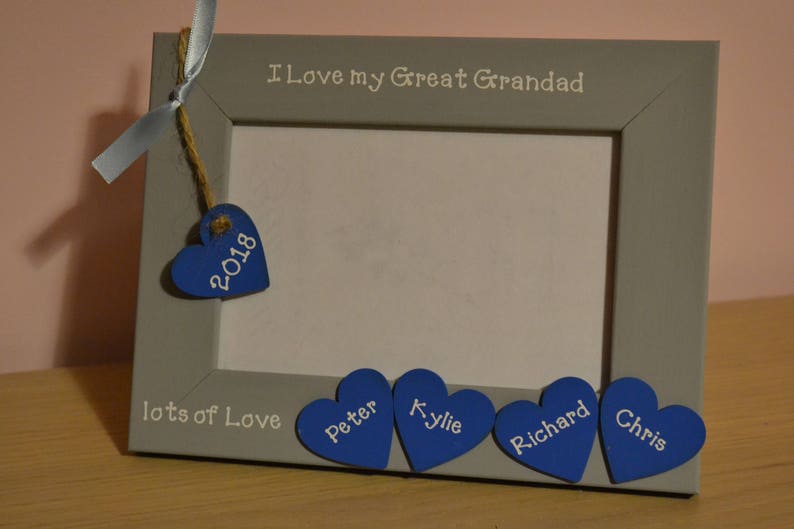 Personalised Photo Frame Great Grandad Grandma Gift Nanny Family