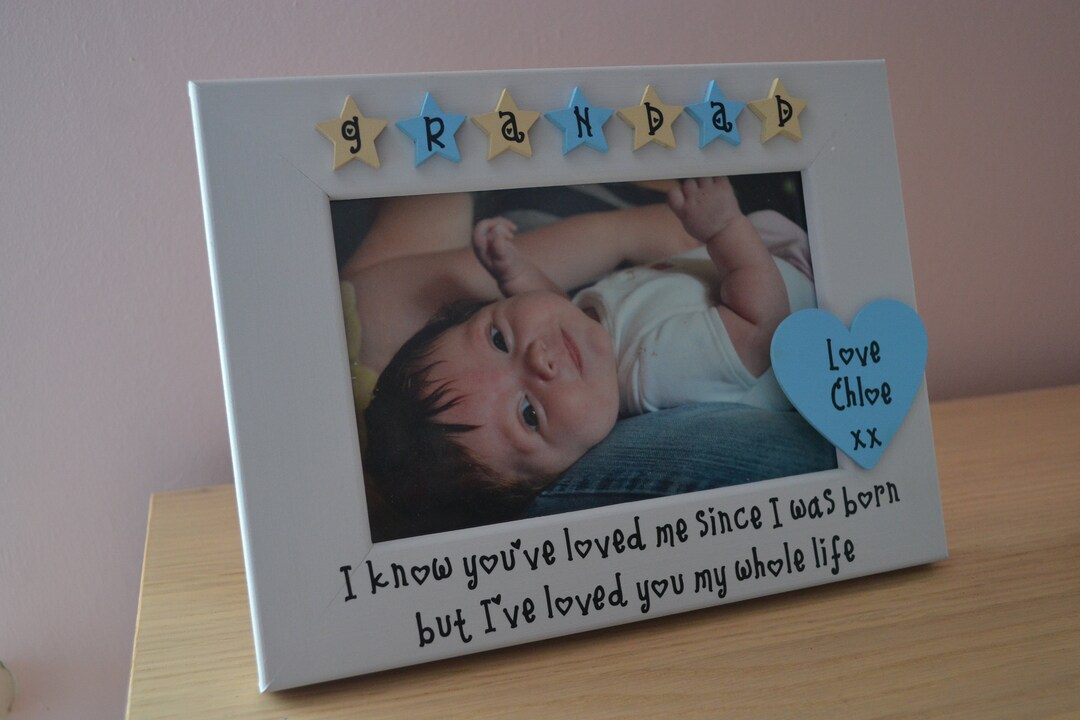 Personalised photo frame Grandad gift Personalised photo Etsy Nederland