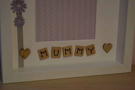 Me And My Mummy Wooden Tile Frame Daddy Scrabble Gift For