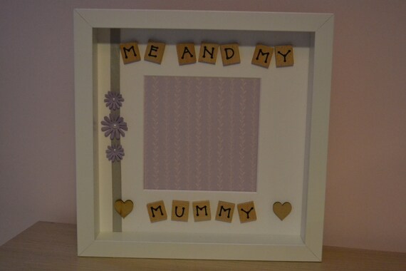 Me And My Mummy Wooden Tile Frame Daddy Scrabble Gift For