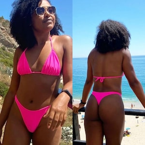 New Colours - BIKINI LAURA - Classic Bikini Thong Set - Brazilian style mid-rise bottoms and triangle top