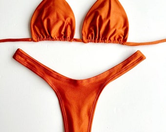 New colours - BIKINI LAURA - Classic Bikini Thong Set - Brazilian style mid-rise bottoms and triangle top