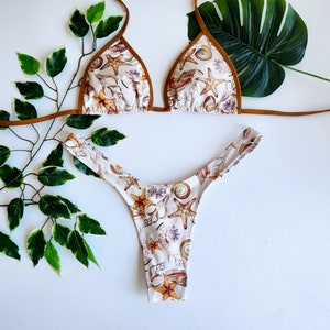 BIKINI LAURA BUZIOS - Classic Thong Bikini - Authentic Brazilian style, Brazilian bikini 90&#39;s high-waist bottoms, classic thong biki
