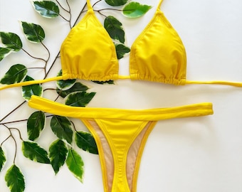 BIKINI LARISSE- Classic thong bikini  - Authentic Brazilian style,triangle bikini top