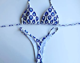 BIKINI AFRODITE GREEK Eye - Classic thong bikini  - low rise with V front, triangle bikini top