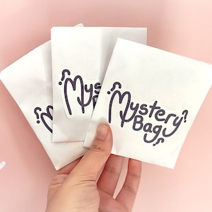 Mystery Bags - Random stickers, bookmarks, badges, pins, earrings, goodies, surprise - small, Medium, LARGE