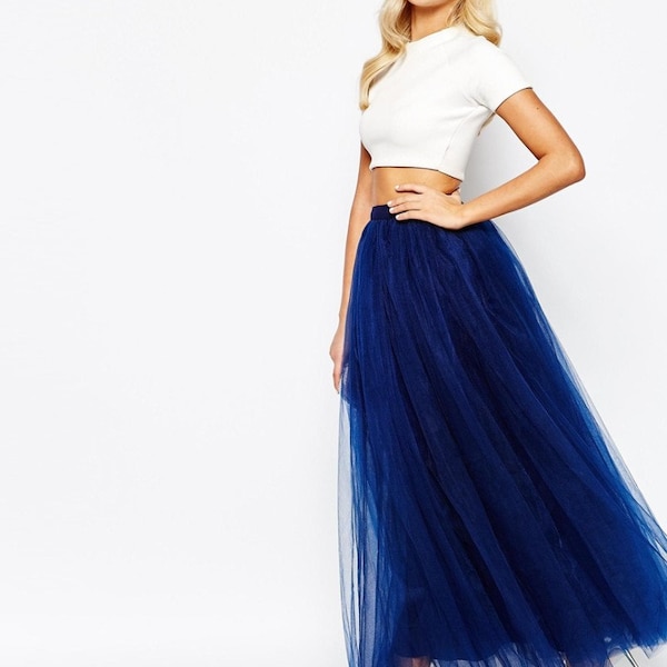 EXCLUSIVE Feminine Tulle Maxi LONG SML Skirt