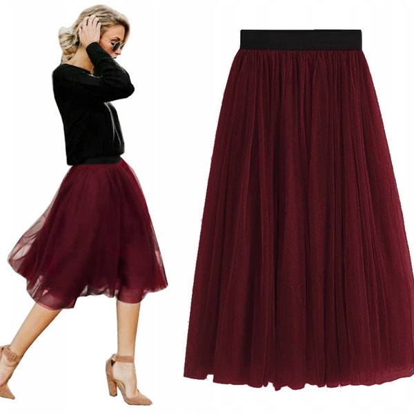 Midi Tulle Skirt Etsy