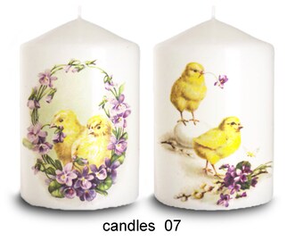 Hand-painted candles on request