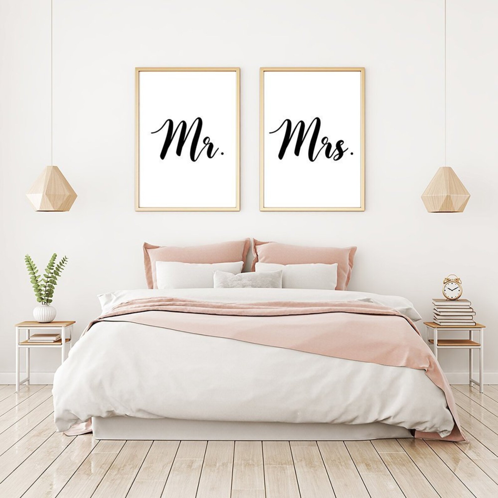 Mr &amp; Mrs Printable Sign Digital Set of 2 Typography Poster | Etsy