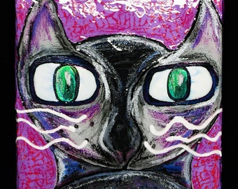 Cat | Mixed media on canvas