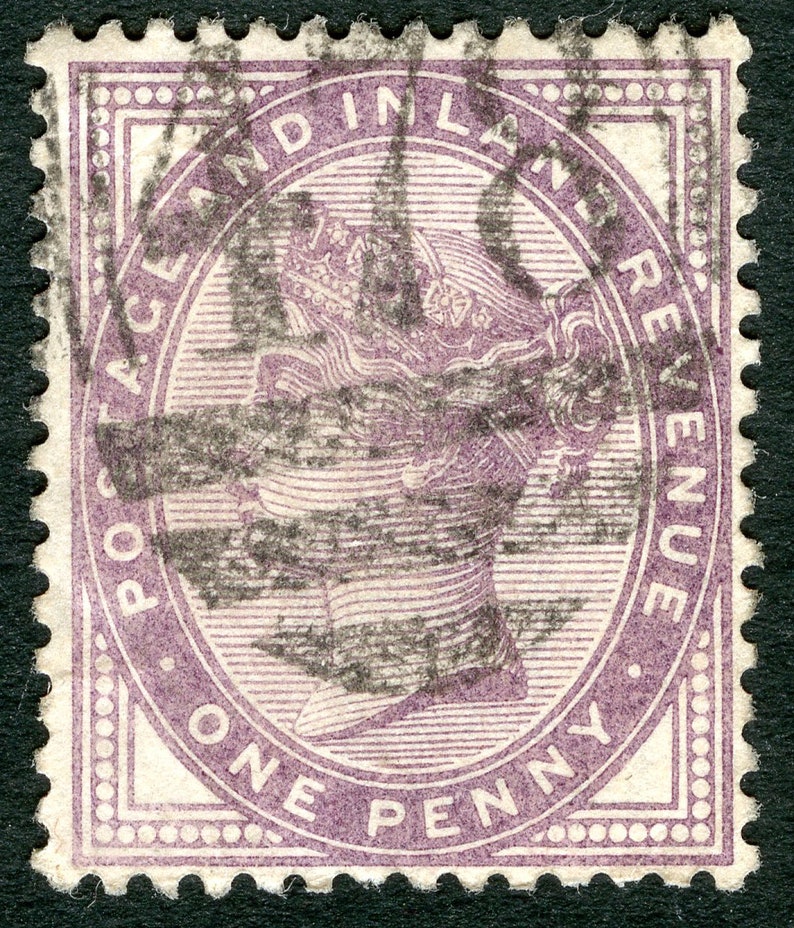 Great Britain 1881 Queen Victoria One Penny Lilac Postage Etsy