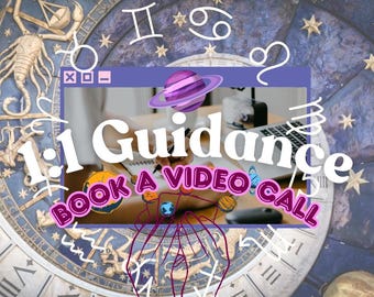 Guida intuitiva / Lettura dei tarocchi in videochiamata 1:1 dal vivo con uno psicologo e un esperto di astrologia