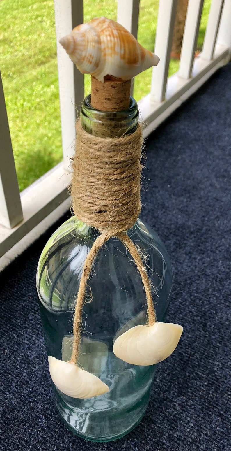 Tall Custom Seashell Bottle Etsy