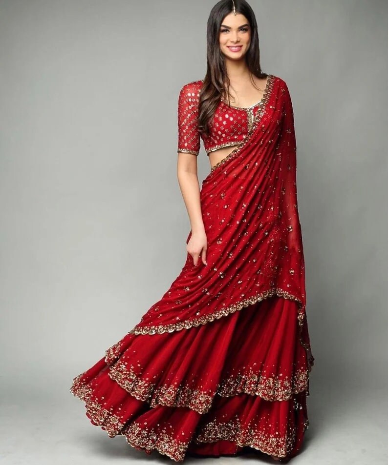 Red lehenga deals choli