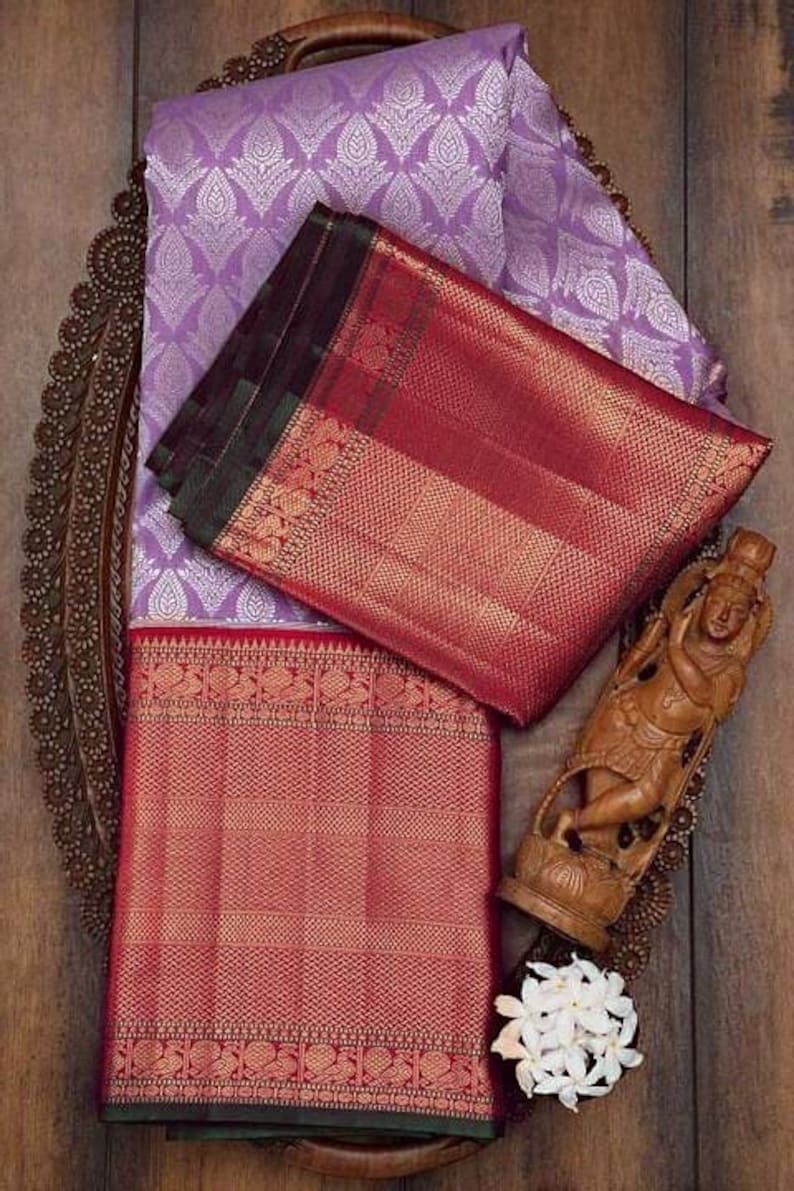 Purple Colore Designer Bold And Beautiful Saree Indian Traditional Saree Bollywood Style Exclusive Party Wear Kanchipuram Silk Saree