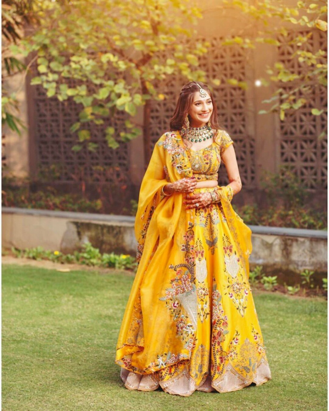 Yellow Color Indian Designer Lehenga Choli Embroidered Work Etsy