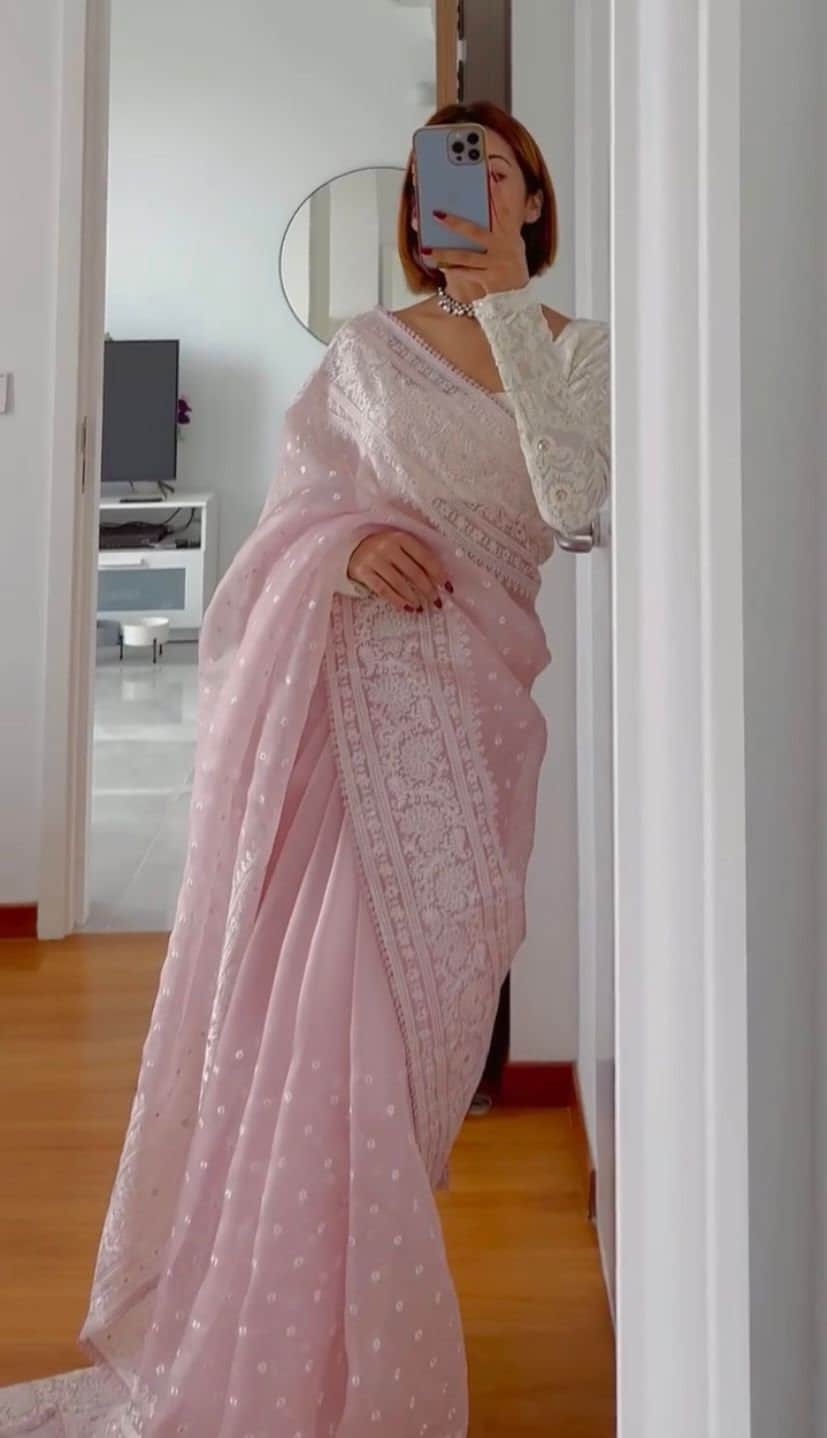 Baby Pink Saree Shaper, online Shopping