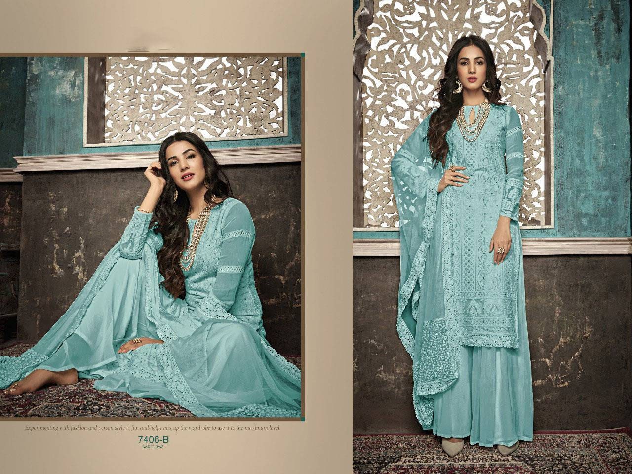 sky blue pakistani suit