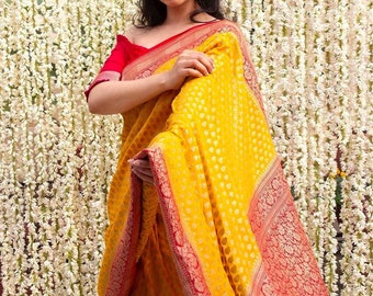 Yellow Color Kanchipuram Silk Saree 