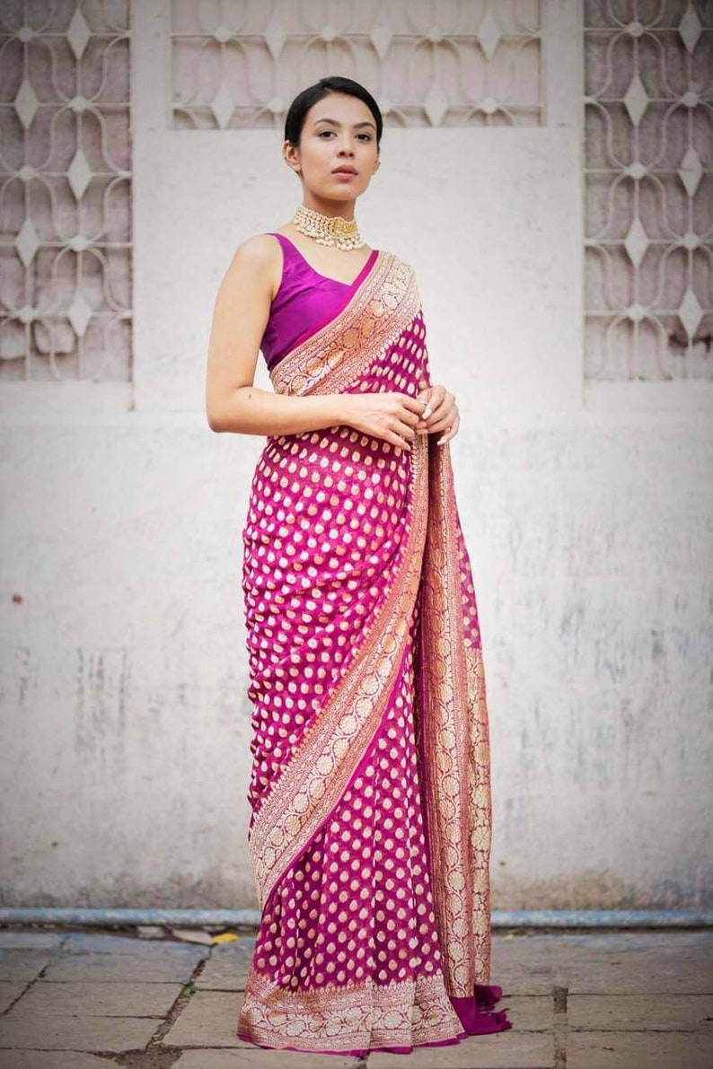 Pink Colore Designer Saree Wedding wear saree party wear saree Bollywood Style Designer Saree Exclusive Saree weaving Jequard saree