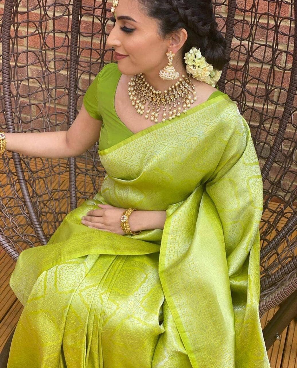 silk saree look for wedding