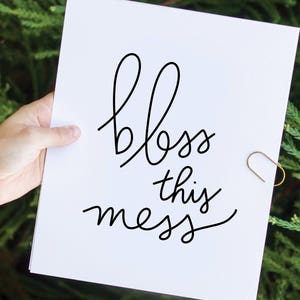 Printable Art Bless This Mess Printable Poster Instant - Etsy