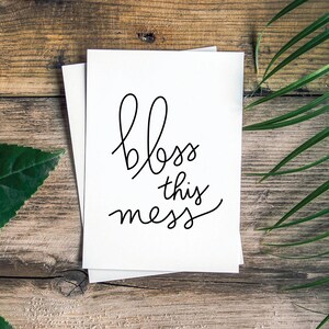 Printable Art Bless This Mess Printable Poster Instant - Etsy