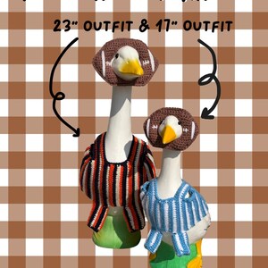 Football Overall Crochet Porch Goose Patterns (23" and 17")