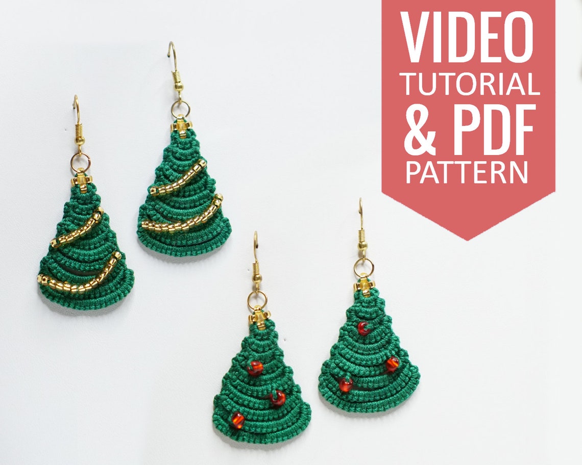 Needle Tatting PDF Pattern & Video Tutorial of Christmas Tree Etsy