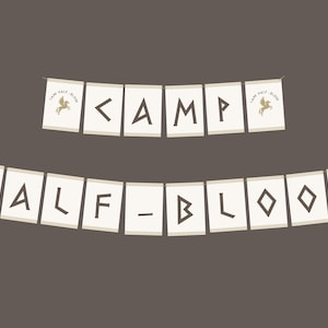Percy Jackson Inspired Greek Gods &quot;Camp Half-Blood&quot; Banner | Physical Item | Ready to Hang