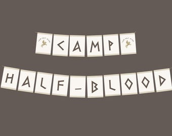 Percy Jackson Inspired Greek Gods "Camp Half-Blood" Banner | Physical Item | Ready to Hang