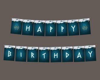Percy Jackson Inspired Greek Gods Birthday "Happy Birthday" Banner | Physical Item | Ready to Hang