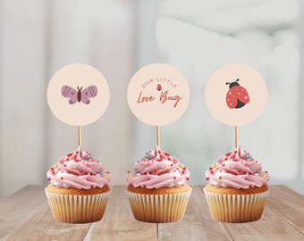 Our Little Love Bug Cupcake Toppers | Digital Download
