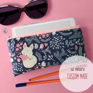 Fox etui, Onyx Boox Palma smartphonehoesje iPhone Samsung Pixel, stoffen brillenkoker, handgemaakte etui