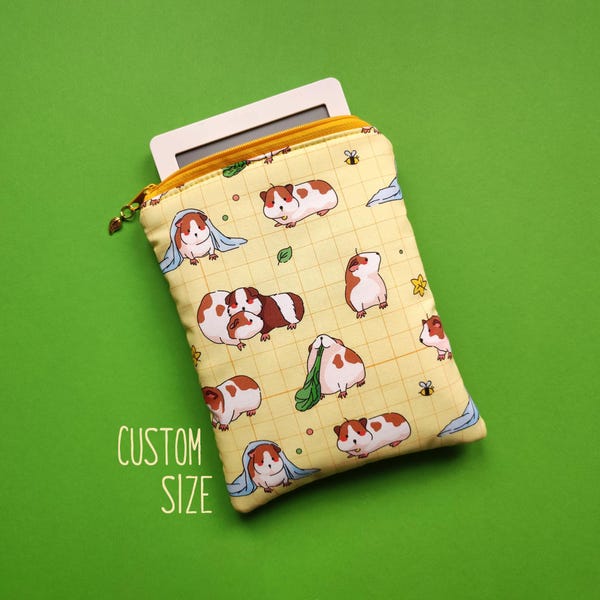 Sleeve for Kindle & Kobo with guinea pigs, Kindle Colorsoft or Paperwhite pouch, Kobo Libra Colour case, Onyx Boox, Pocketbook, Nook, Bigme