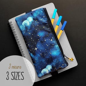 Estuche elástico para lápices para agenda con estrellas, estuche para bolígrafos, estuche de tela fina para bolígrafos y lápices, regalo para profesores