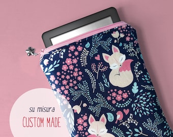 Kindle cover with foxes, ereader sleeve for Paperwhite 2021 Voyage and Touch, Kobo Clara Glo Nia case, Tolino, Nook Glowlight, Pocketbook