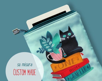 Kobo Tolino Kindle Case avec Black Cat, couverture ereader Paperwhite 2021 Clara Nia Aura Pocketbook Nook Glowlight, cadeau amoureux des chats