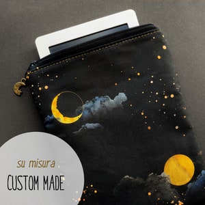 Étui Kindle Kobo Tolino avec pleine lune et demi-lune, couverture Kobo Libra Clara 2E Sage, Kindle Paperwhite Oasis, Tolino Vision 6 Shine 3