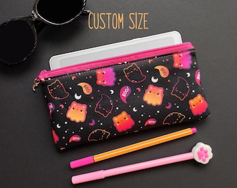 Sleeve for Onyx Boox Palma 2 Pro, Bigme Hibreak, InkPalm Mini, Retroid Pocket, Miyoo Mini Plus, Nintendo 3DS pouch with Halloween ghost cats