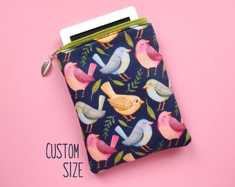 Ereader sleeve with sparrows, Kindle 2024 Colorsoft Paperwhite, Kobo Libra Colour Clara BW, Nook, Tolino, Pocketbook, Onyx Boox, birds case